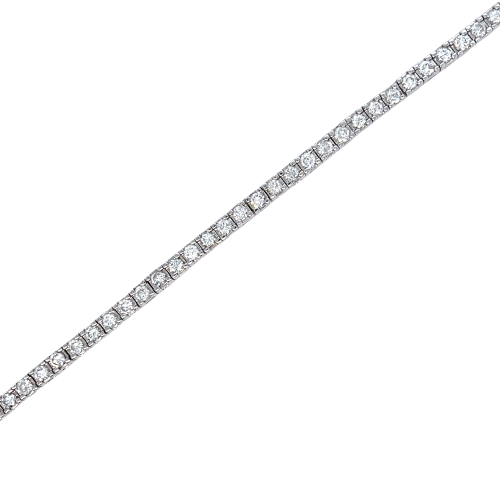 14K White Gold Tennis Bracelet 3ct