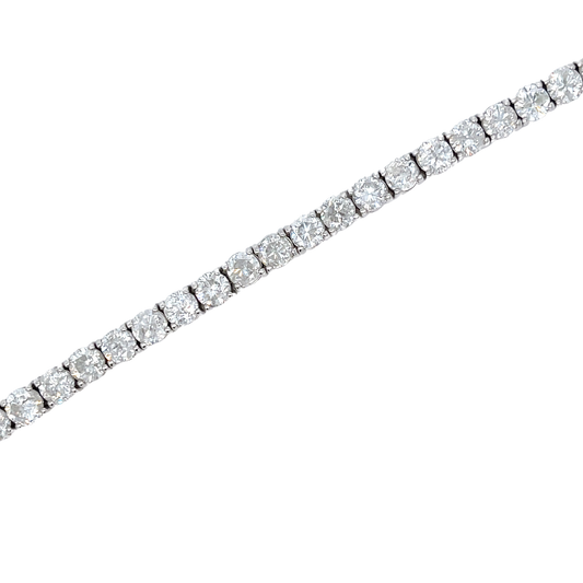14K White Gold Tennis Bracelet 10ct