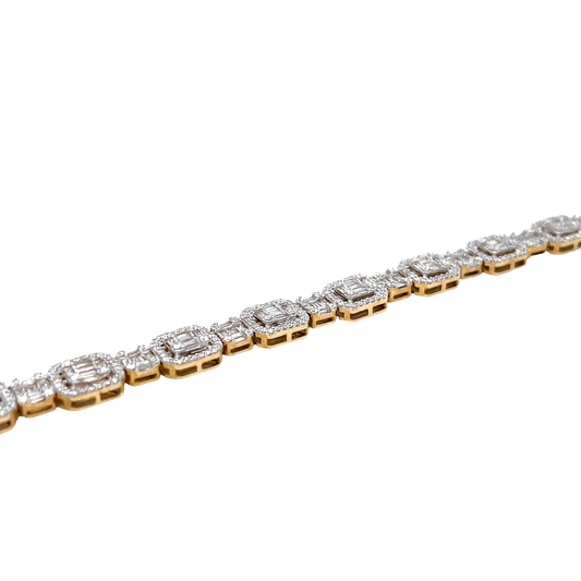14K Gold Tennis Bracelet 6.05ct