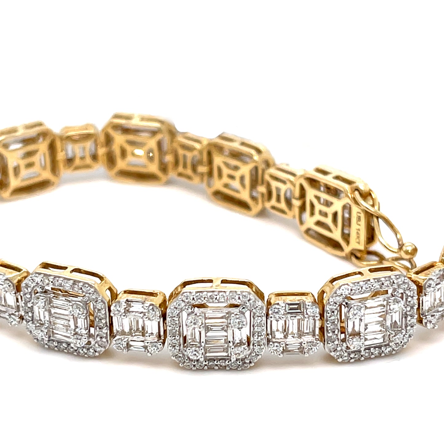 14K Gold Tennis Bracelet 6.05ct