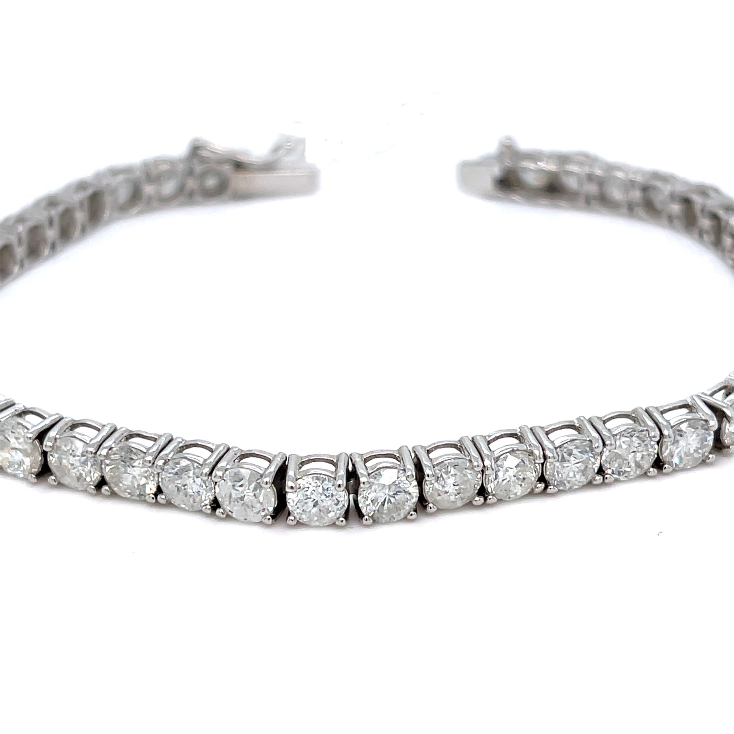 14K White Gold Tennis Bracelet 10ct