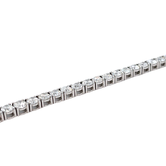 14K White Gold Tennis Bracelet 10ct