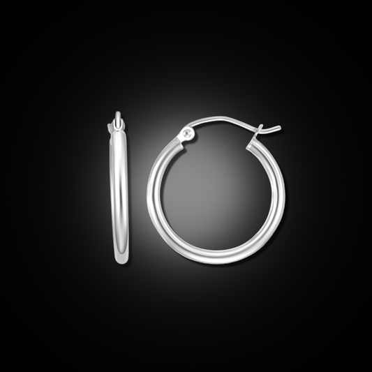 14K Gold Polished Hoops 1.5MM