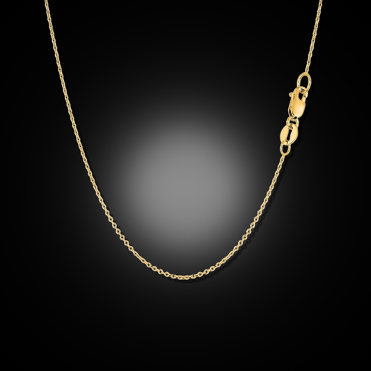 14K Yellow Gold Cable Link Necklace