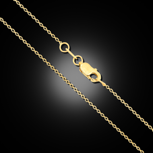 14K Yellow Gold Cable Link Necklace