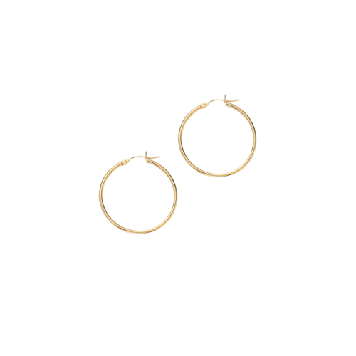 14K Gold Polished Hoops 1.5MM