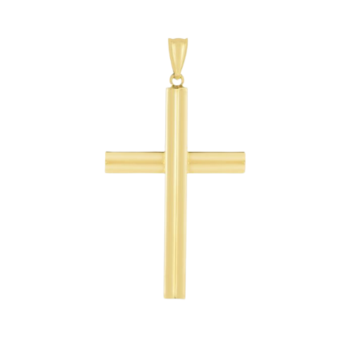 14K Polished Cross Charm