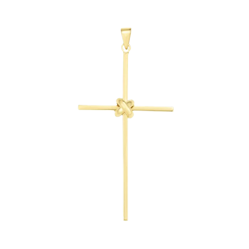 14K Gold Large Thin Cross