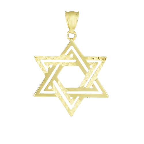 14K Gold Double Row Star of David