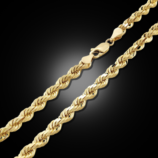 10K Yellow Gold Rope Necklace