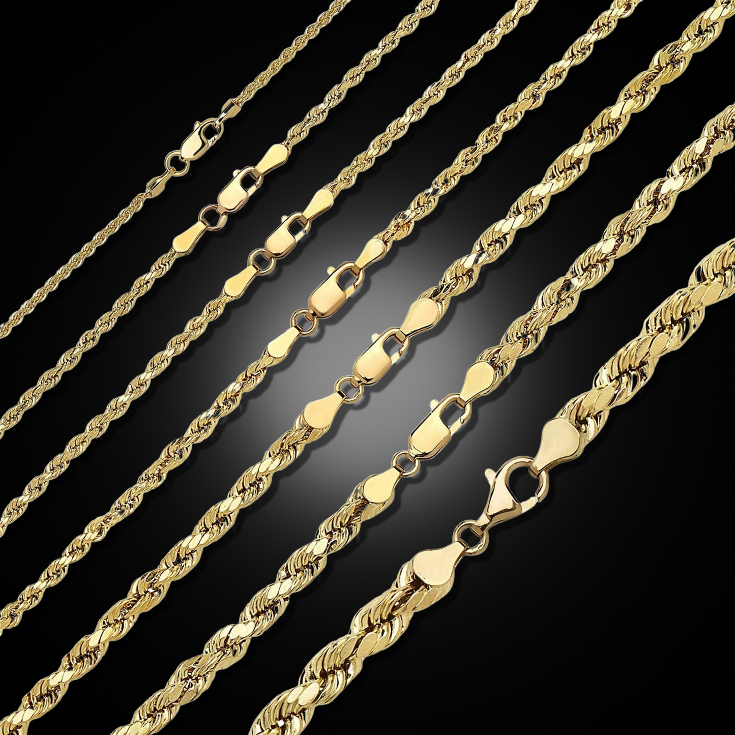 10K Yellow Gold Rope Necklace
