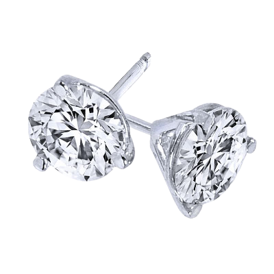14K White Gold LAB Diamond Studs 2.28TCW