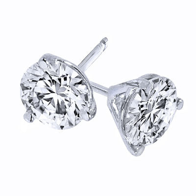 14K White Gold LAB Diamond Studs 2.28TCW