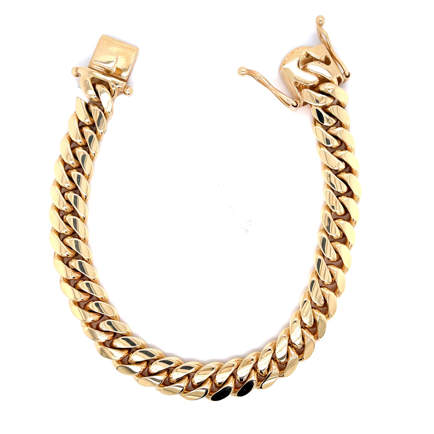 14K VIP Solid Yellow Gold Cuban Bracelet