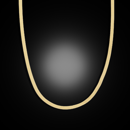 10K Yellow Gold Herringbone Necklace